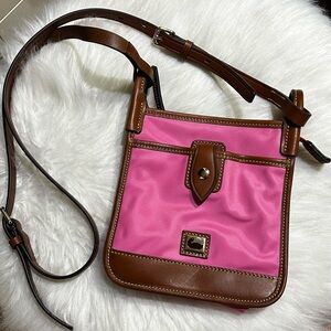 Dooney & Bourke Pink and Brown Crossbody Bag